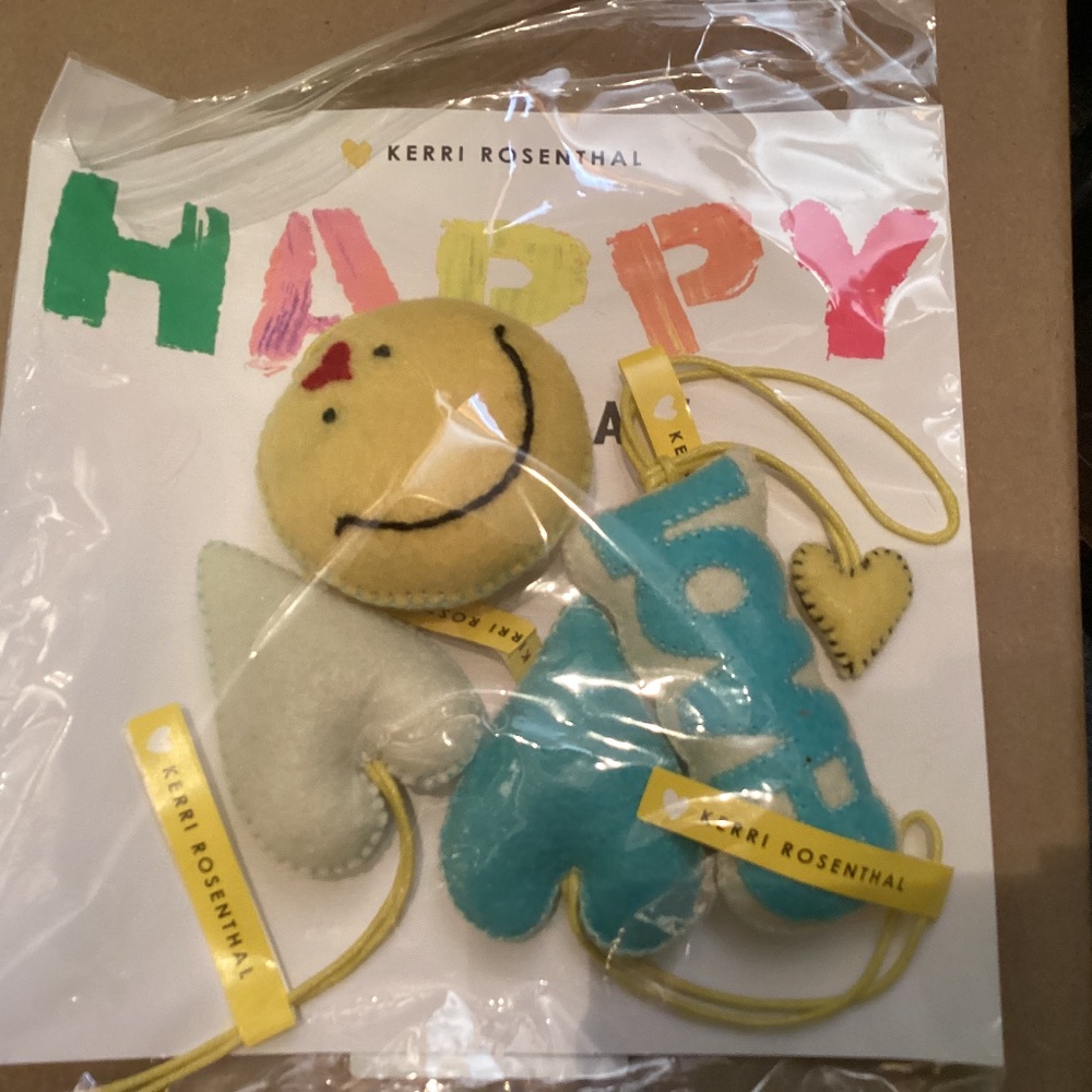 Kerri Rosenthal  Happy Holiday Ornaments - Set of 4